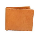 Ammon Men's Bi-fold 6 Credit Card Slot Wallet w/ Change Purse - British Tan